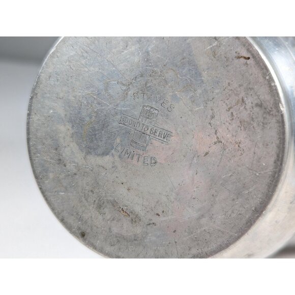 1930s Hammered Pewter lidded jug, vintage metal decorative arts and crafts hot - Picture 8 of 10